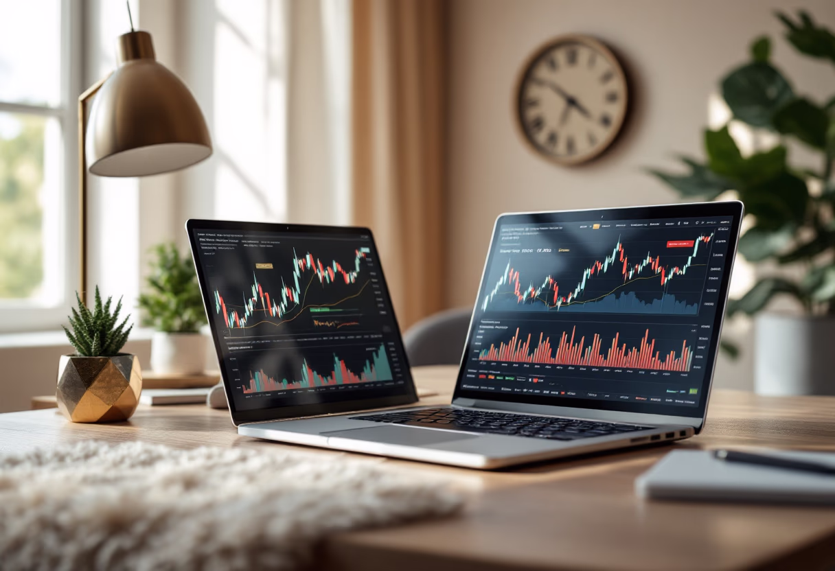 obraz wykresów giełdowych